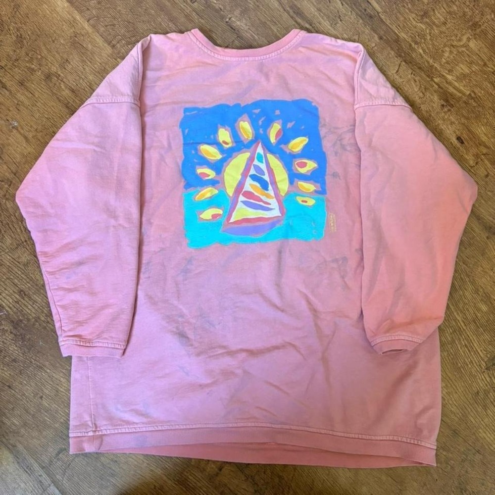 Vintage 1994 On White Beach Graphic Coral T-Shirt Comfort Colors Coastal